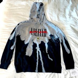 Black and Grey Tie-dye Aaliyah Hoodie